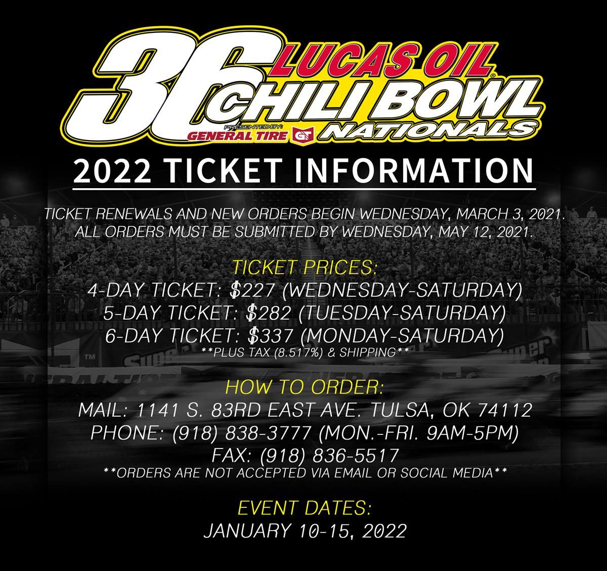 Chili Bowl - 4 Day Pass