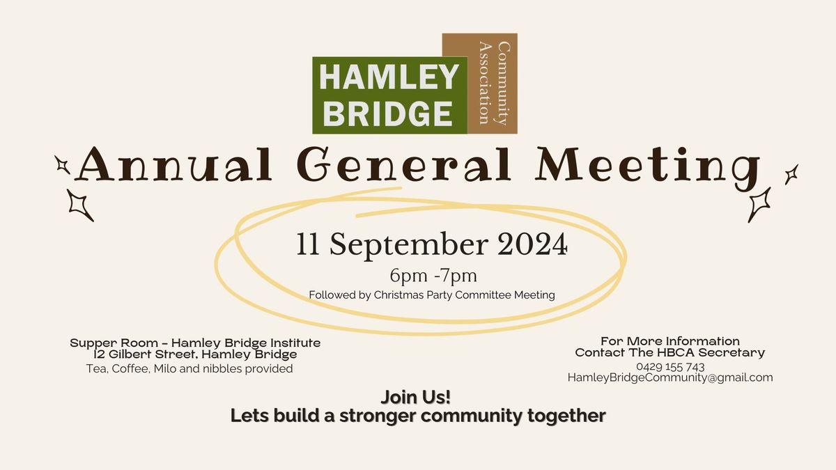 Hamley Bridge Community Association AGM