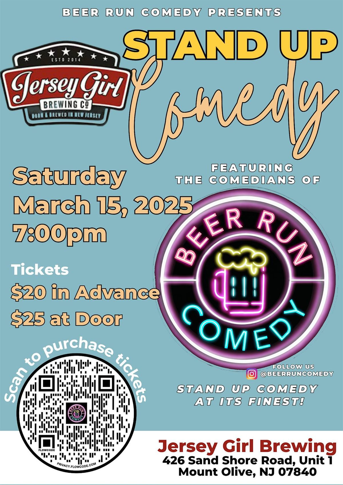 Stand Up Comedy Night at Jersey Girl Brewing