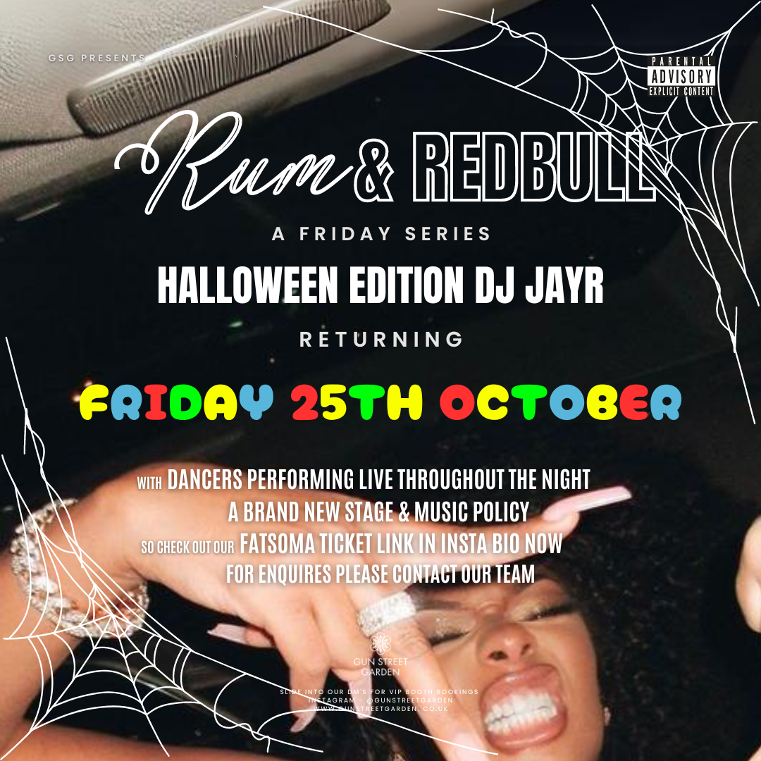 GSG Presents... RUM AND REDBULL HALLOWEEN EDITION