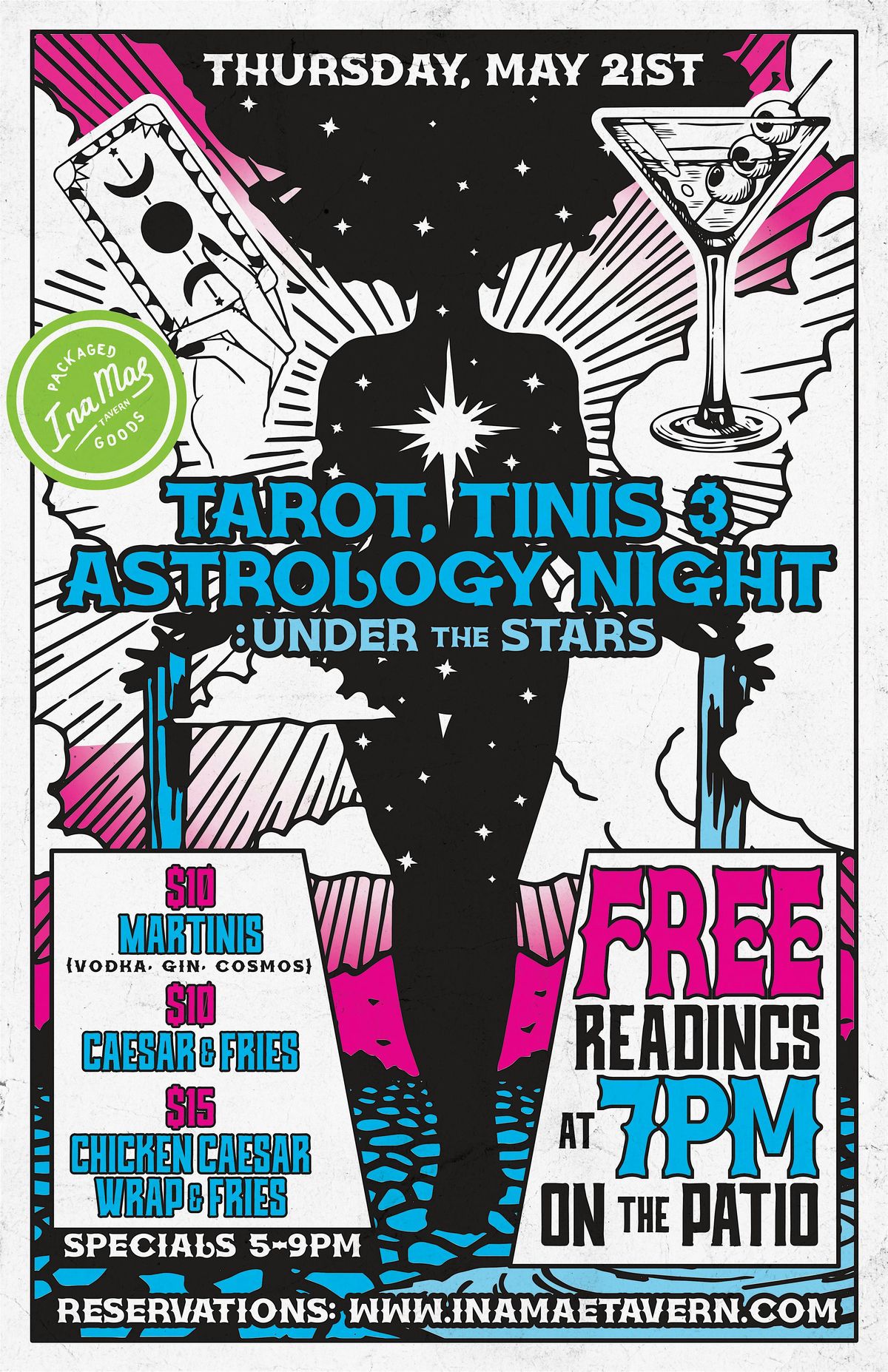 Ina Mae Tavern: Tarot, Tini & Astrology - Under the Stars
