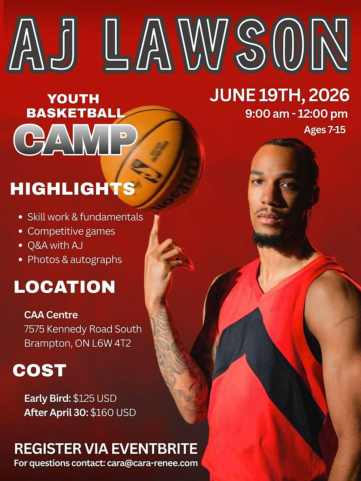 AJ Lawson Youth Basketball Camp - Toronto