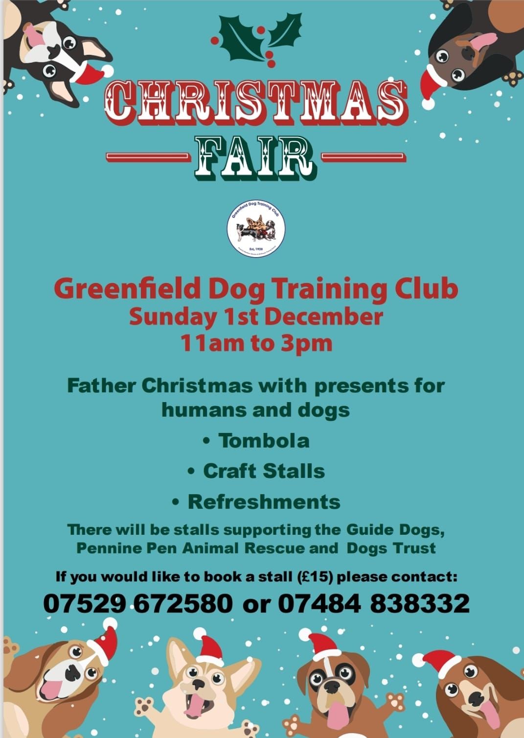 Greenfield dog club Christmas fair 