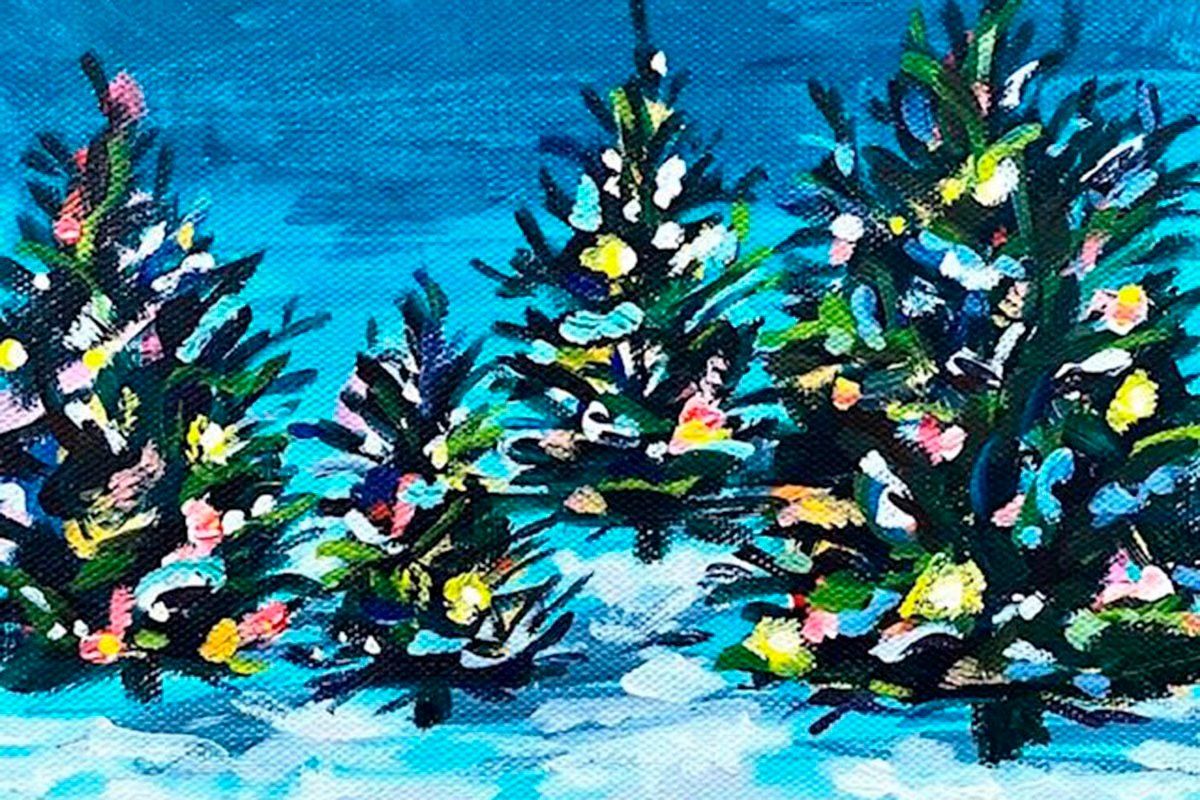 Sip & Paint Christmas Trees