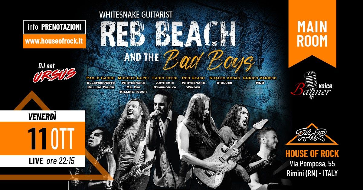 HoR EvENTI SpECIALI | Red Beach And The Bad Boys (Whitesnake Guitarist)