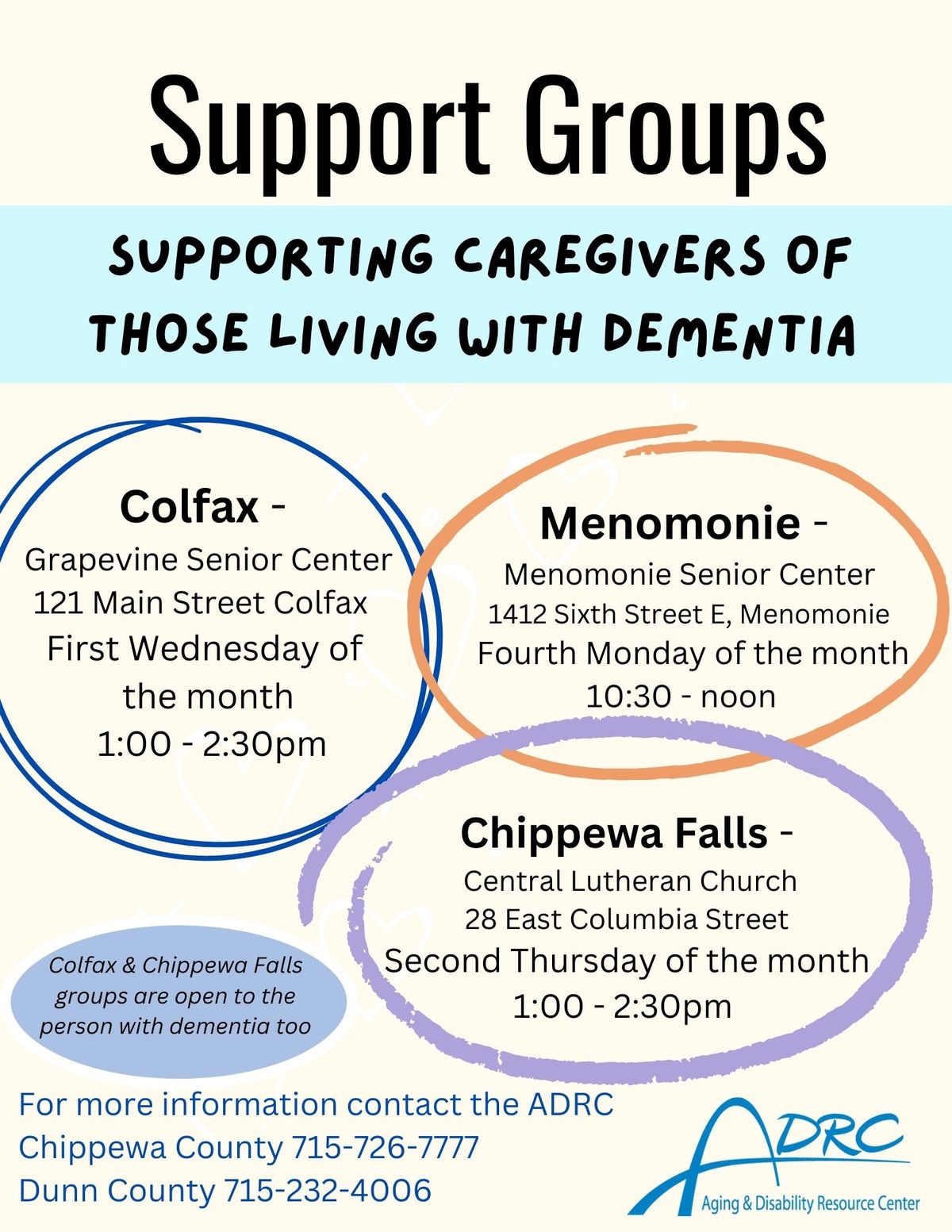 Dementia Support Group-CHIPPEWA FALLS