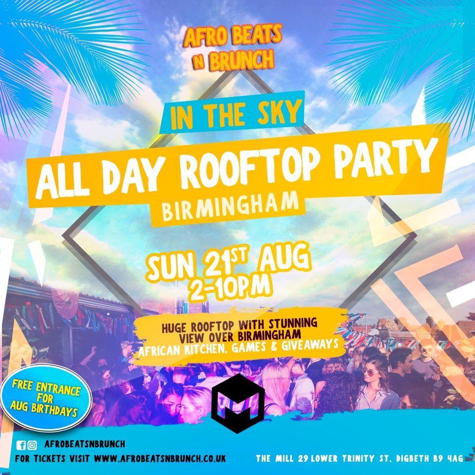 BIRMINGHAM - Afrobeats n Brunch: All Day Rooftop Party