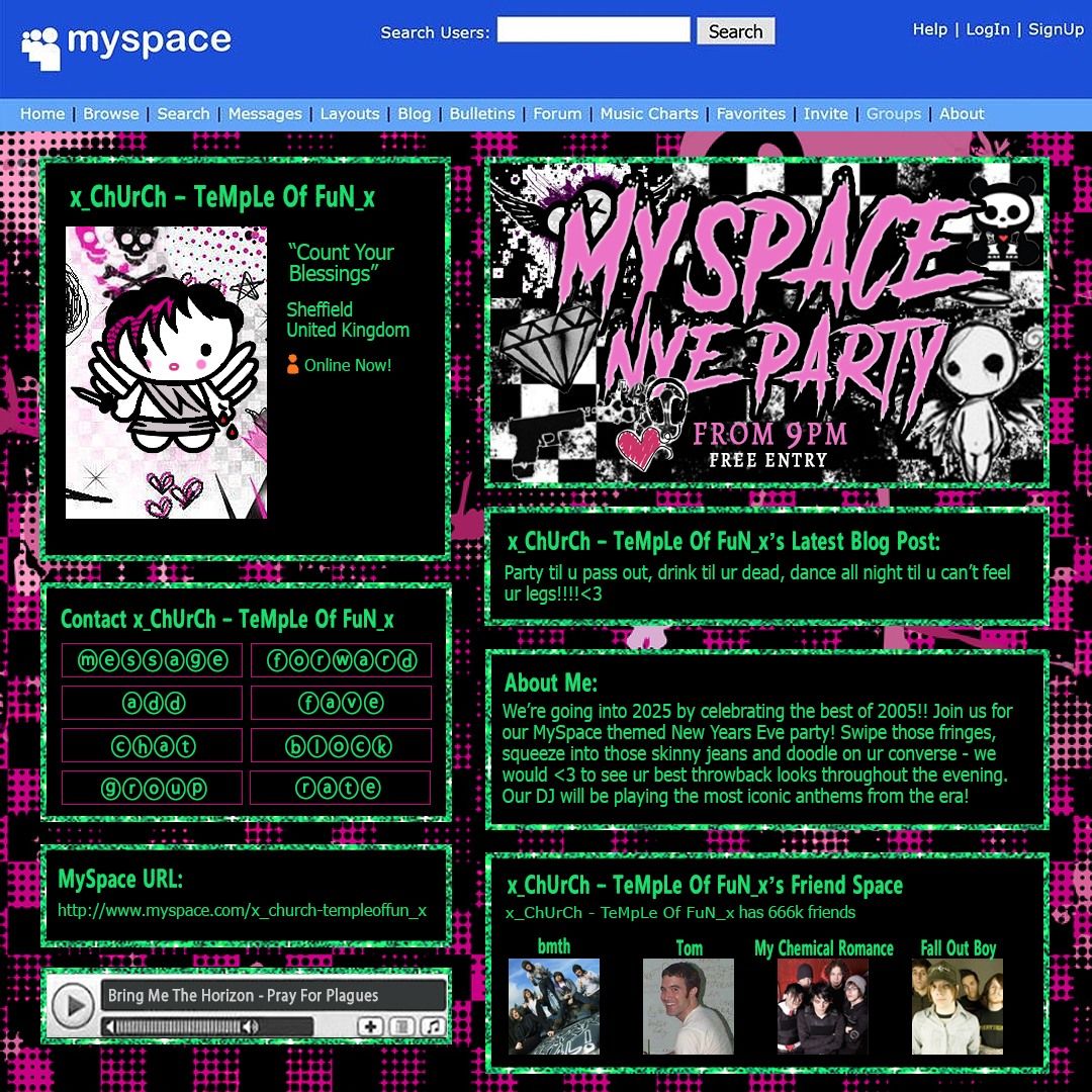 MySpace New Year Eve Party