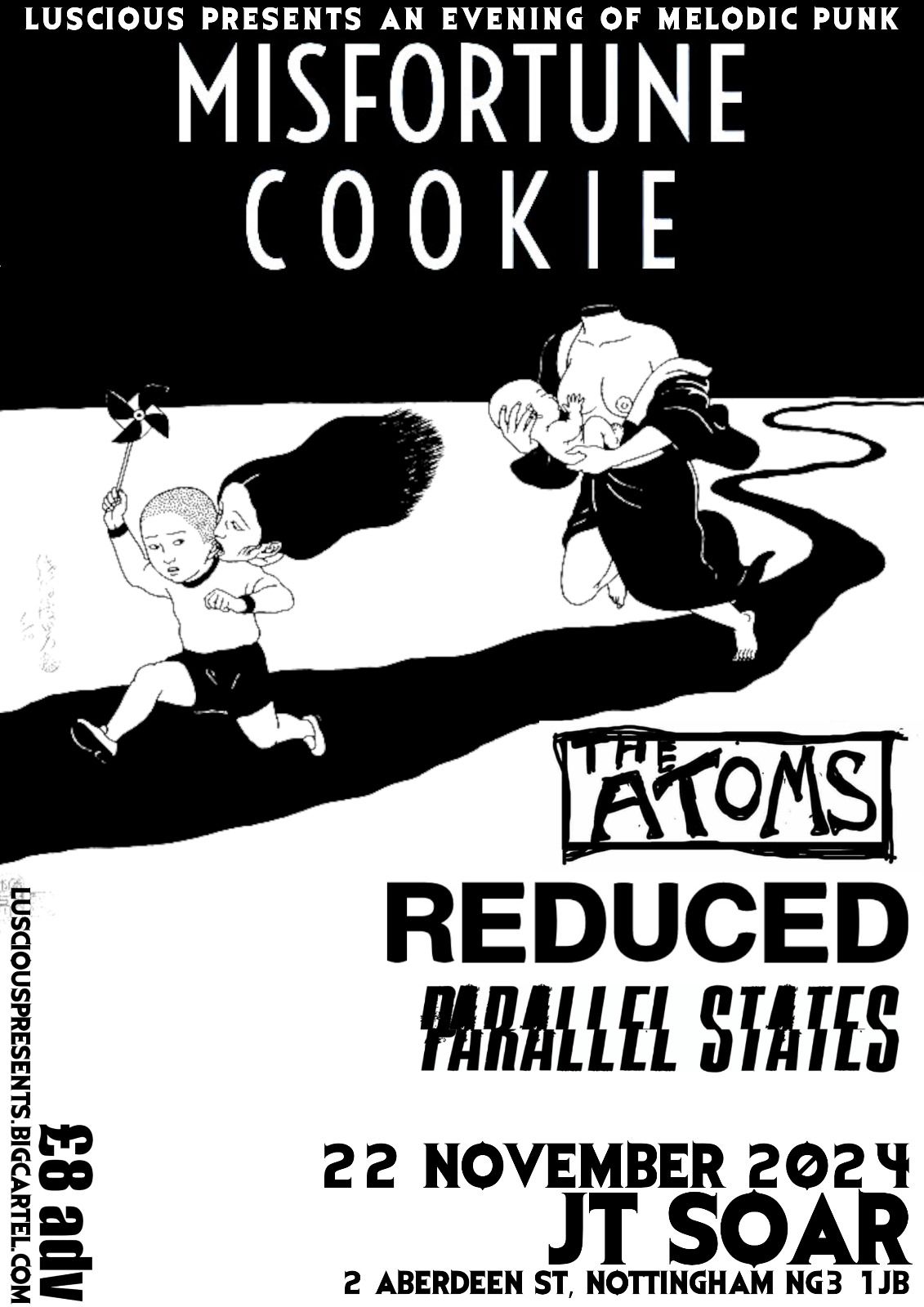 Misfortune Cookie, The Atoms, Parallel States, & Reduced @ JT Soar