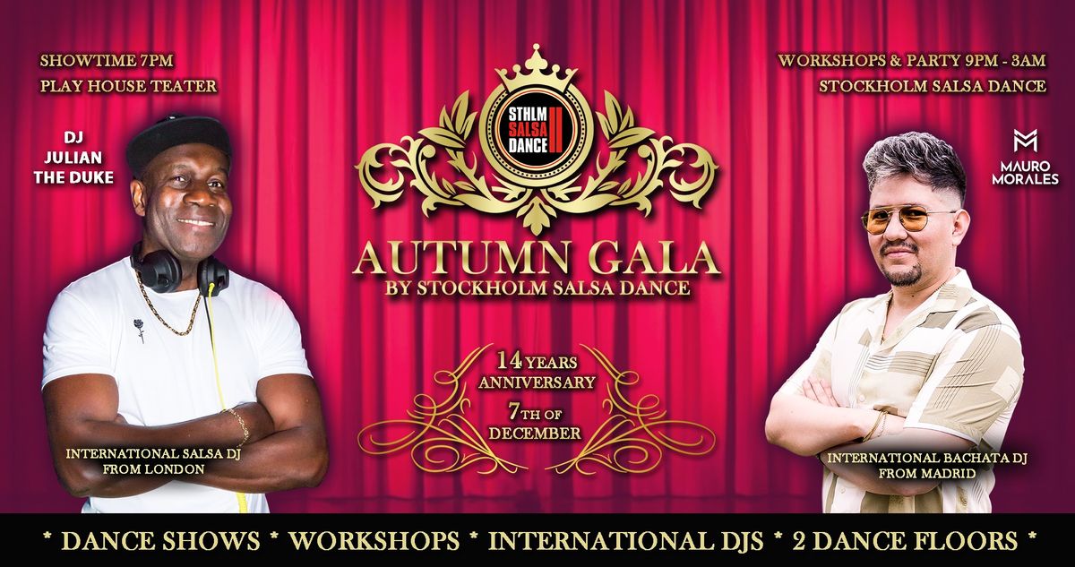 Autumn Gala by Stockholm Salsa Dance December 7th! Shows, Workshops & Party with international DJs!