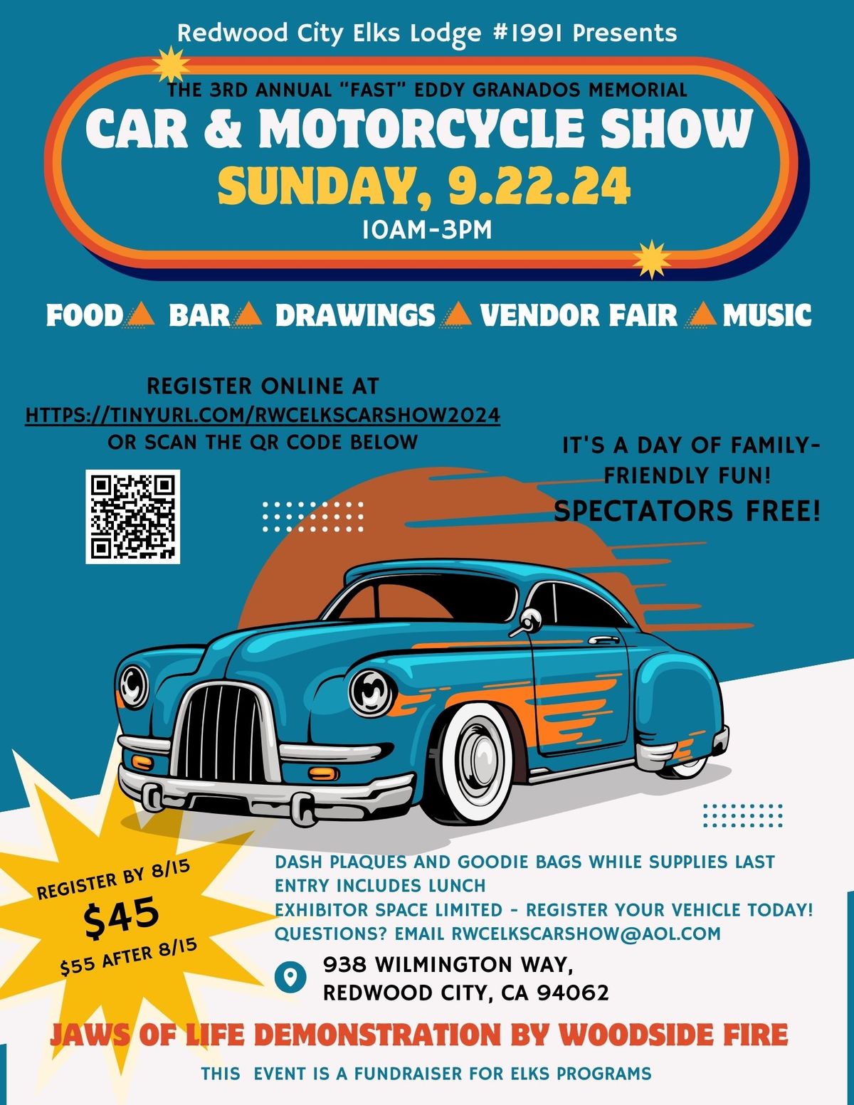 Redwood City Elks #1991 Car and Motorcycle Show