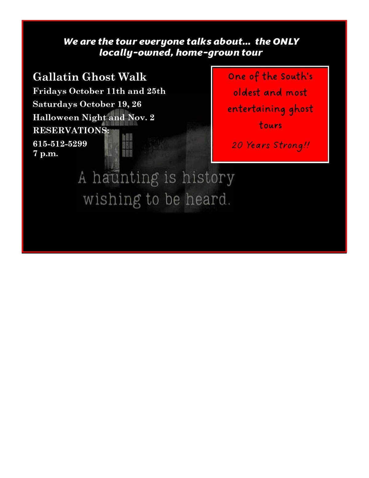 Gallatin Ghost Walk