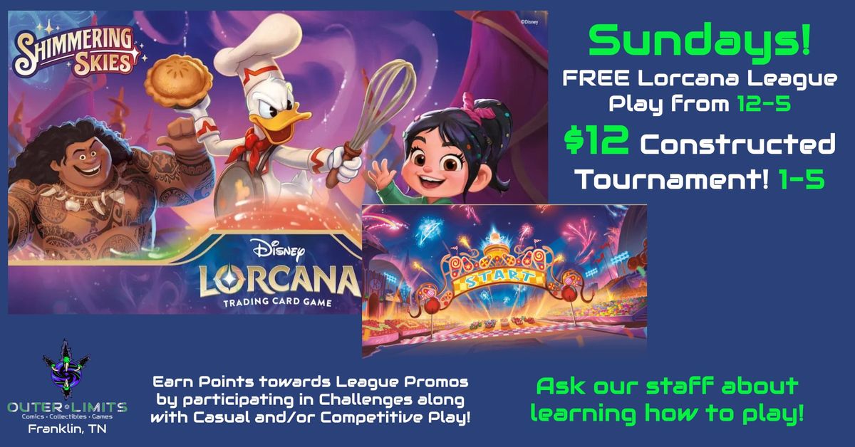 $12 Lorcana Constructed Tournament (League Play)