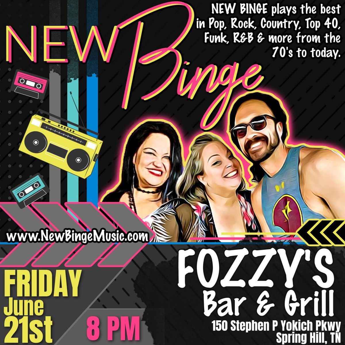 New Binge LIVE at Fozzy's