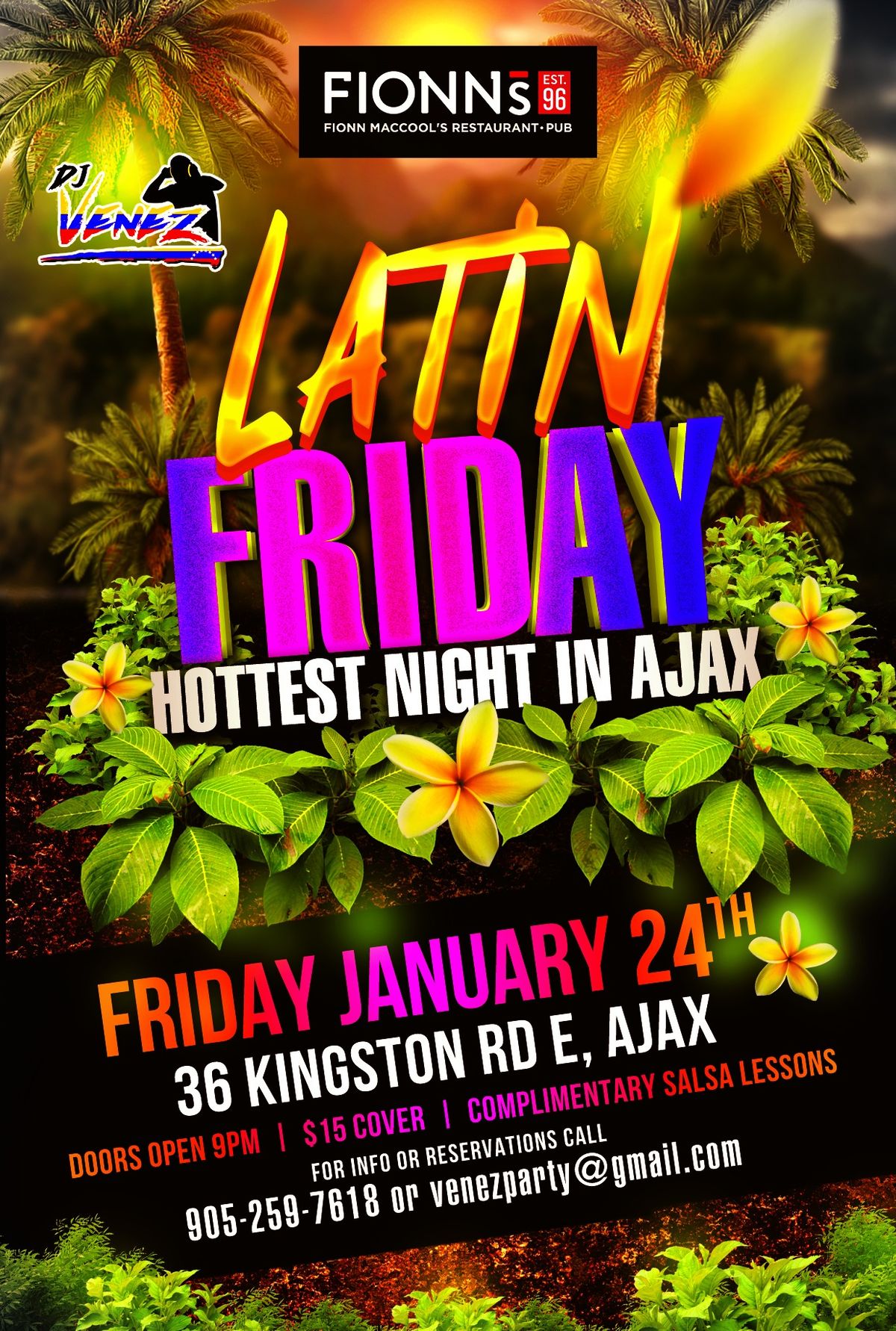 Latin Friday @ Fionn MacCools Ajax! 