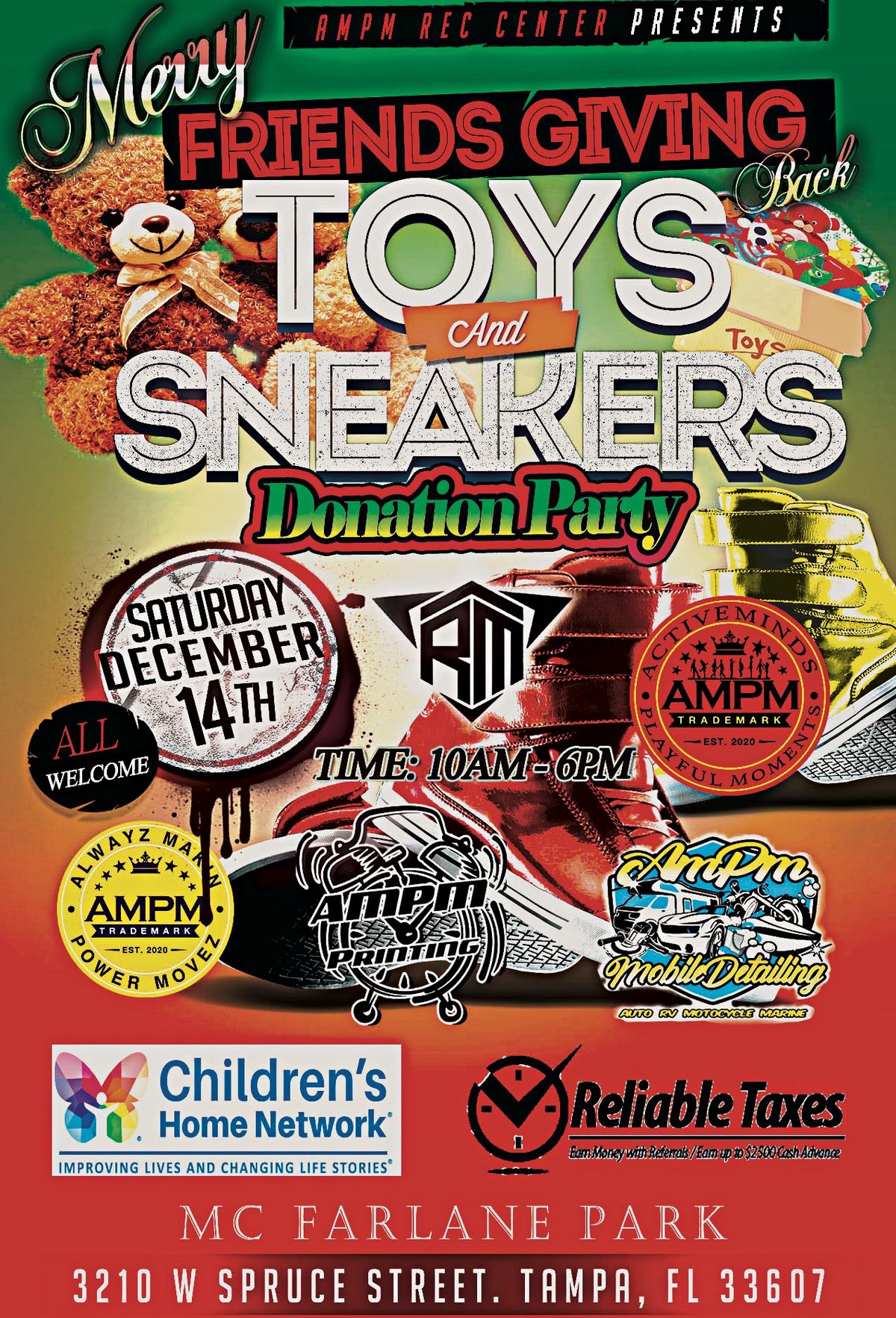 Toys and sneakers donation party for CHILDREN\u2019S Home Network