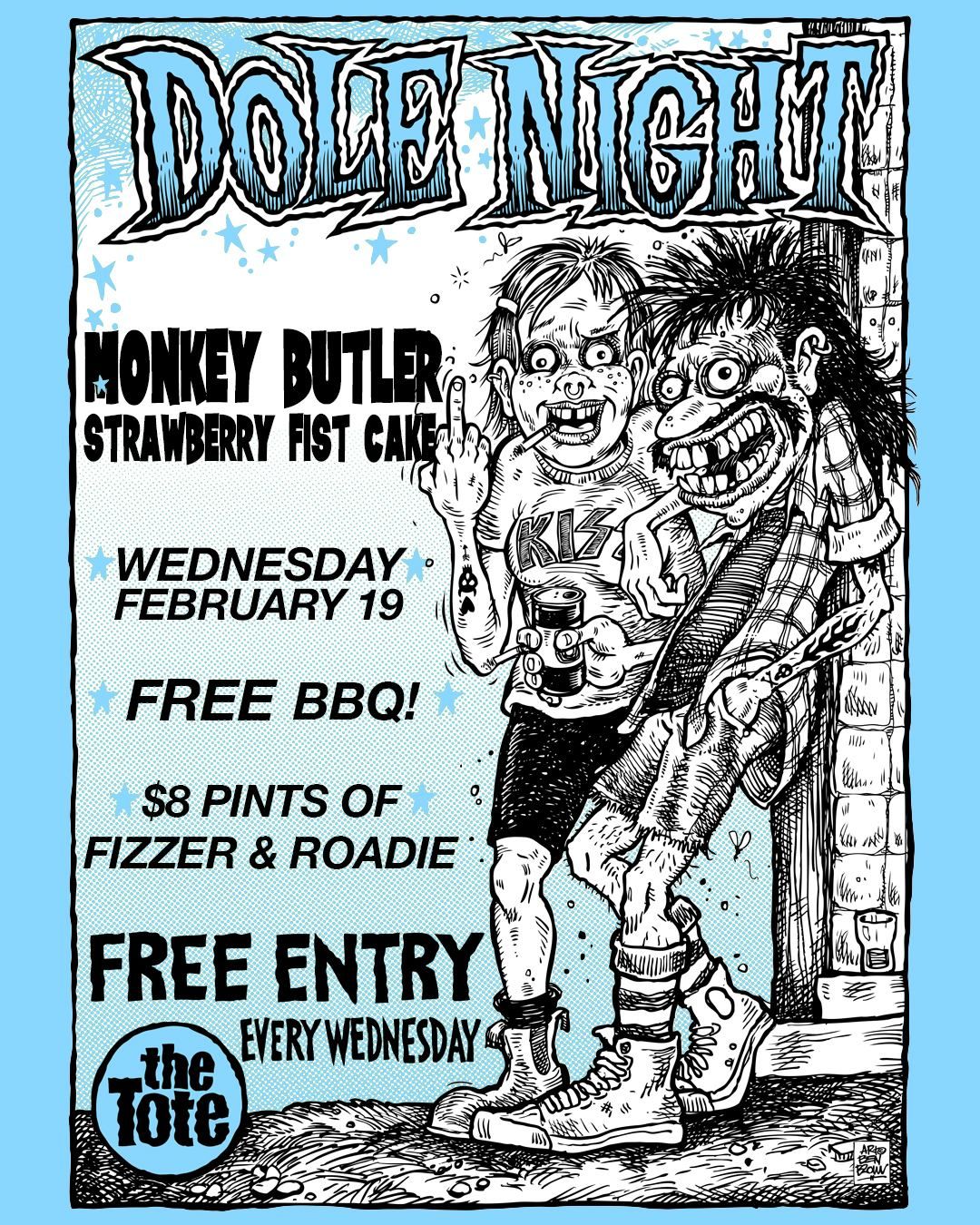 Dole Night with Monkey Butler + Strawberry Fist Cake