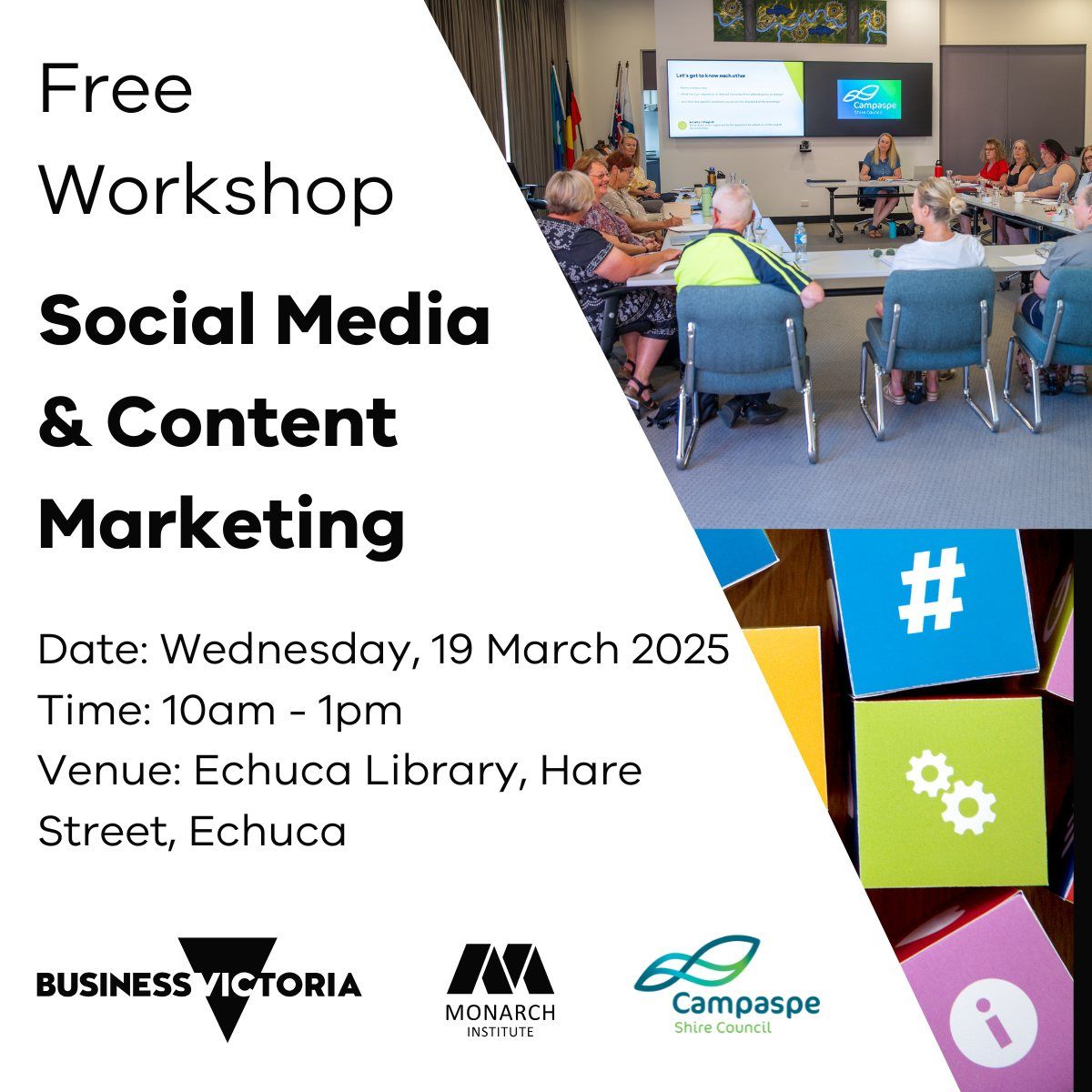 Free workshop - Social media and content marketing