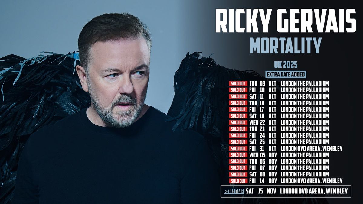 Ricky Gervais at OVO Arena Wembley