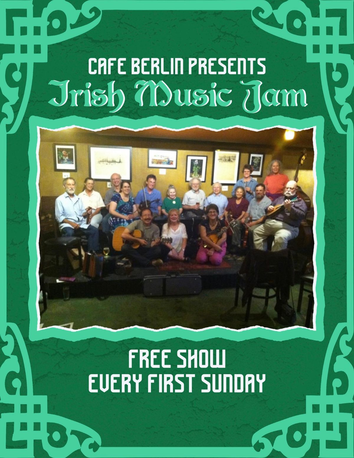 Irish Music Jam Session \u2022 Every First Sunday at Cafe B! \u2022 FREE!