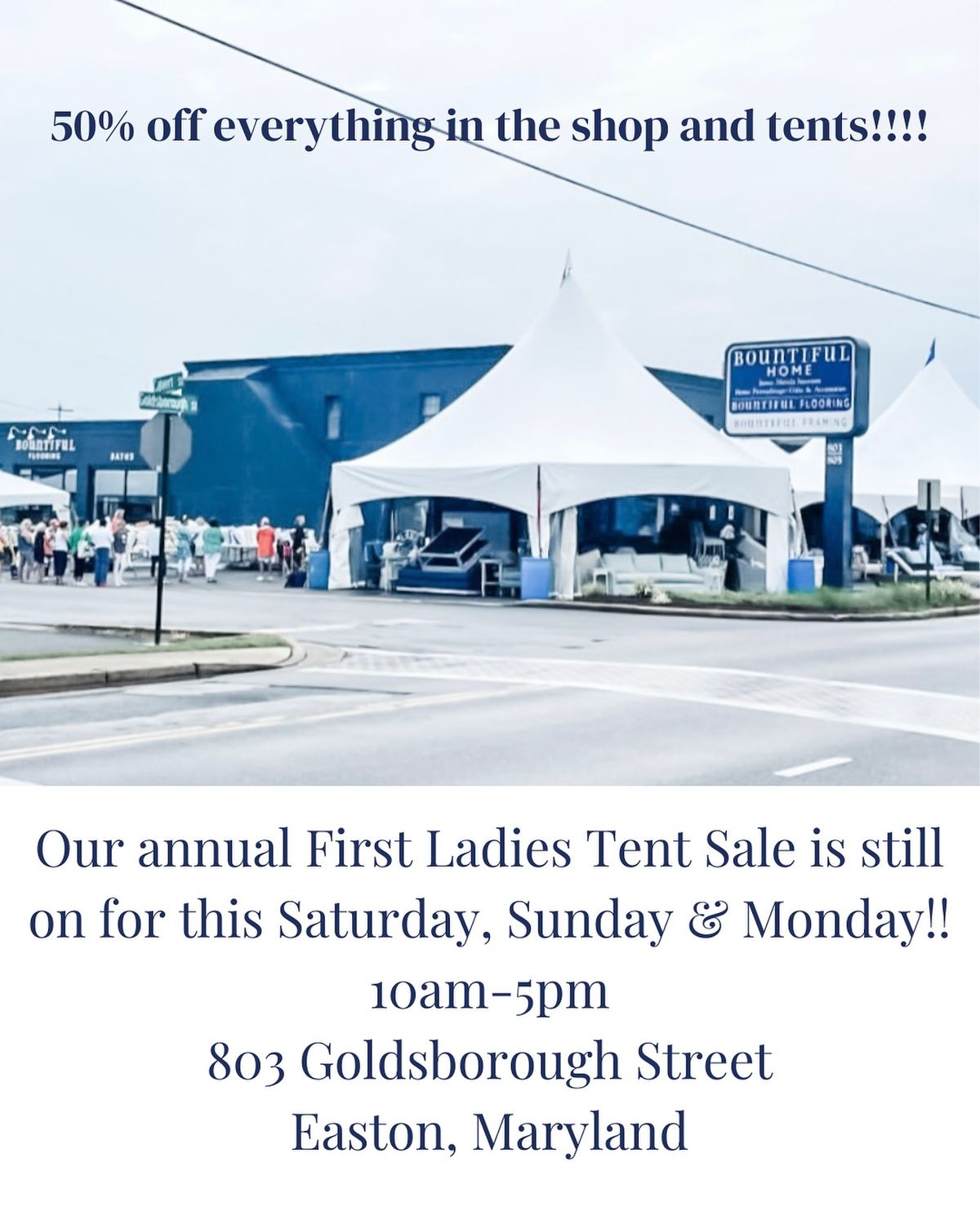 First Ladies Tent Sale