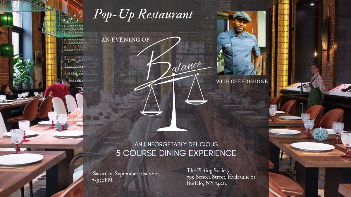 Pop-Up Restaurant: An Evening of Balance with Chef Rishone