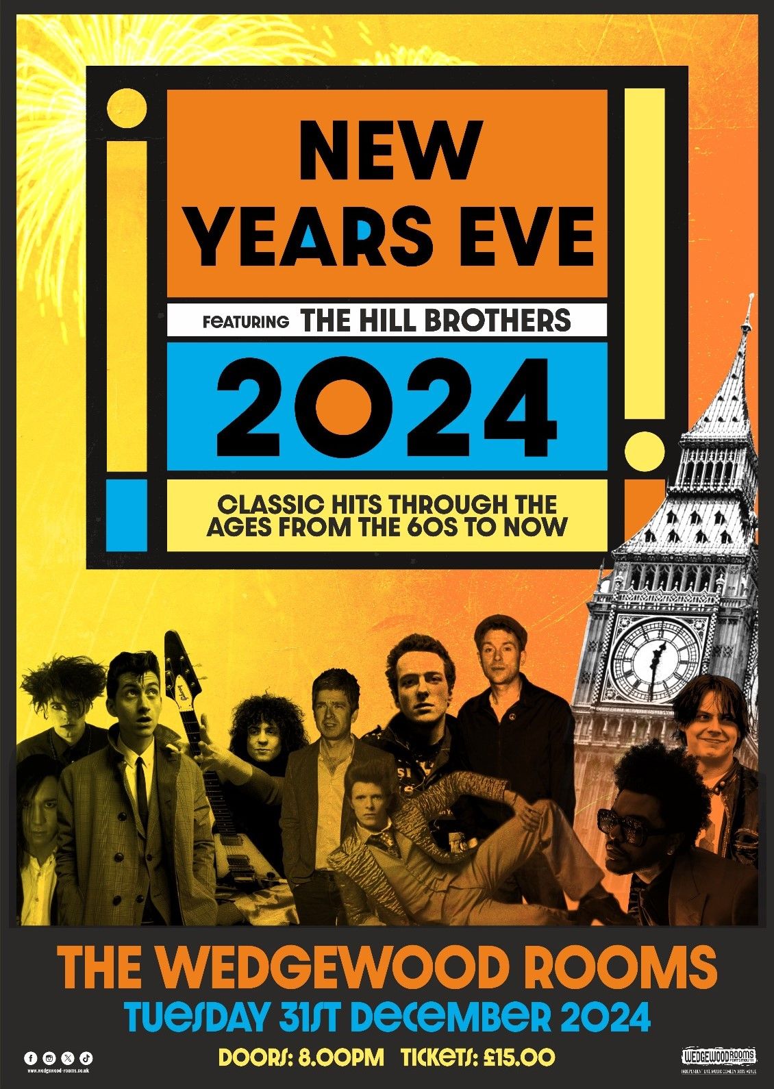 New Years Eve: The Hill Brothers - Wedgewood Rooms, Portsmouth - 31.12.24