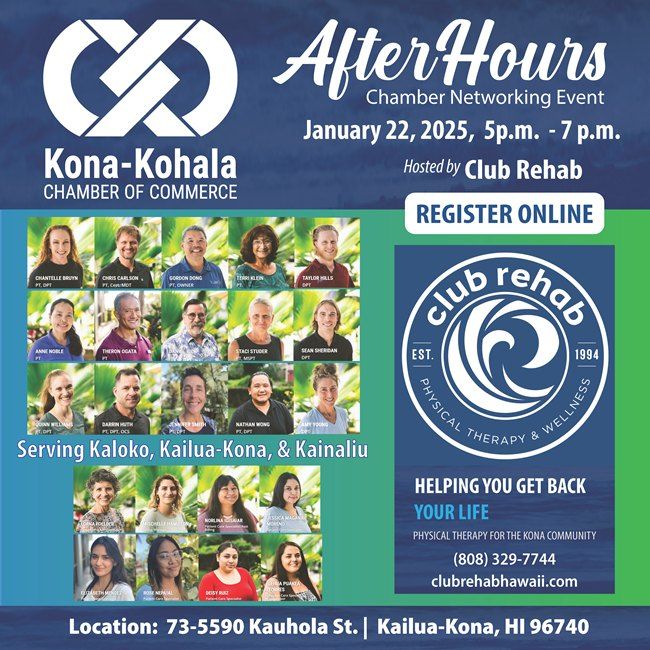 AfterHours Networking Event hosted by Club Rehab Hawaii