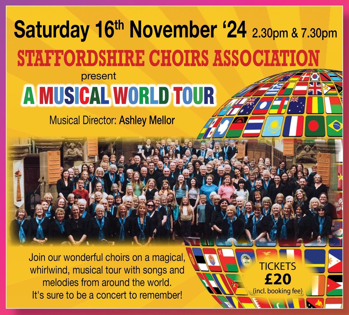 Staffordshire Choirs Association: A Musical World Tour || The Rep Theatre, Stoke || ** 2 Shows ! **