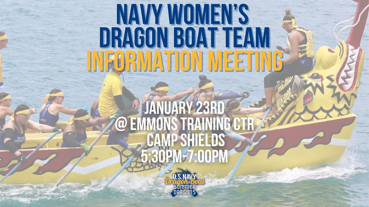 Navy Women's Dragon Boat Team Information Meeting