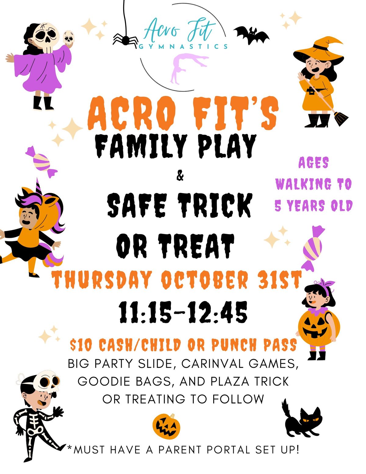 Family play + Safe trick or treat (5&under)