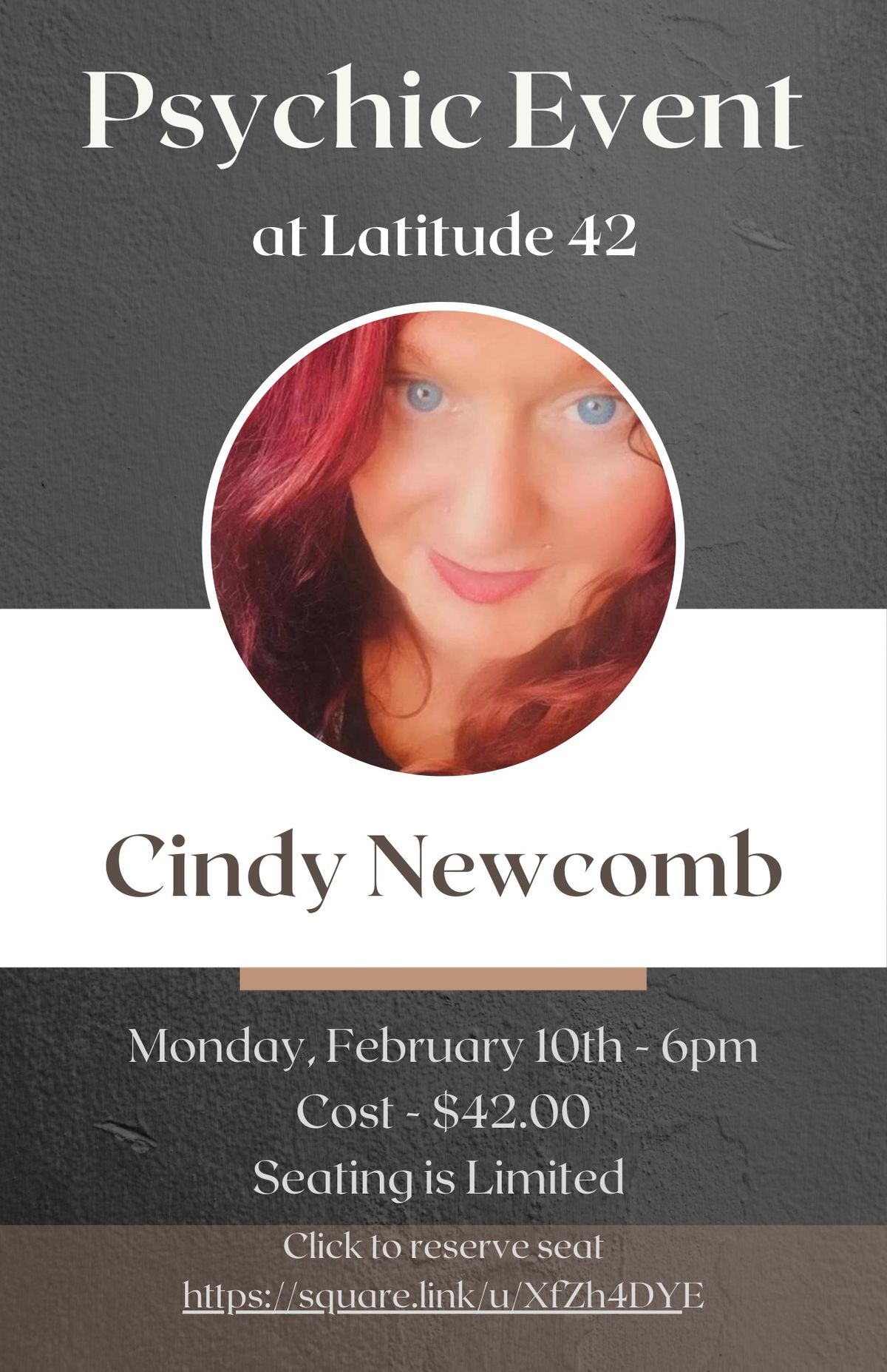 Cindy Newcomb - SOLD OUT - 2nd Date TBA