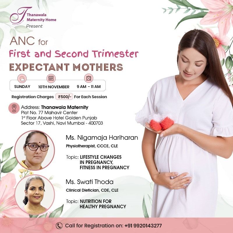 Antenatal Classes For First And Second Trimester Expectant Mothers