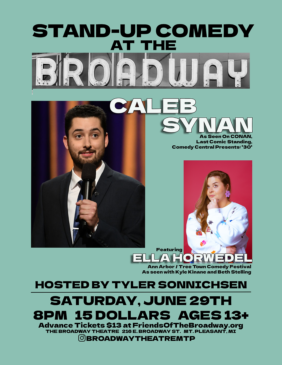 Caleb Synan at Rooster T Feathers Comedy Club