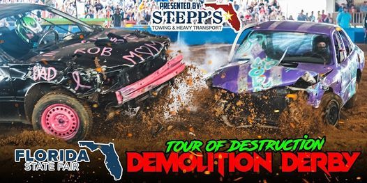 Destruction At The Fair Florida State Fairgrounds Thonotosassa 24 April 2021 Demolition Derby Florida State Fair 2022