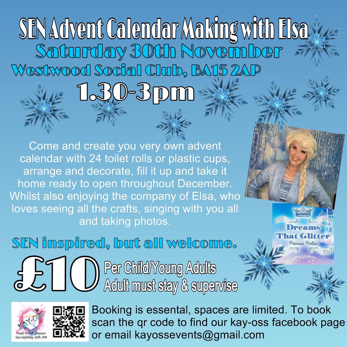 SEN Advent calendar making with Elsa