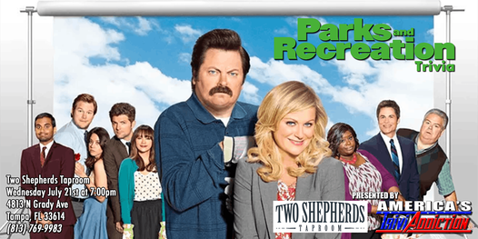 PARKS AND RECREATION TRIVIA - ONE TICKET PER TEAM
