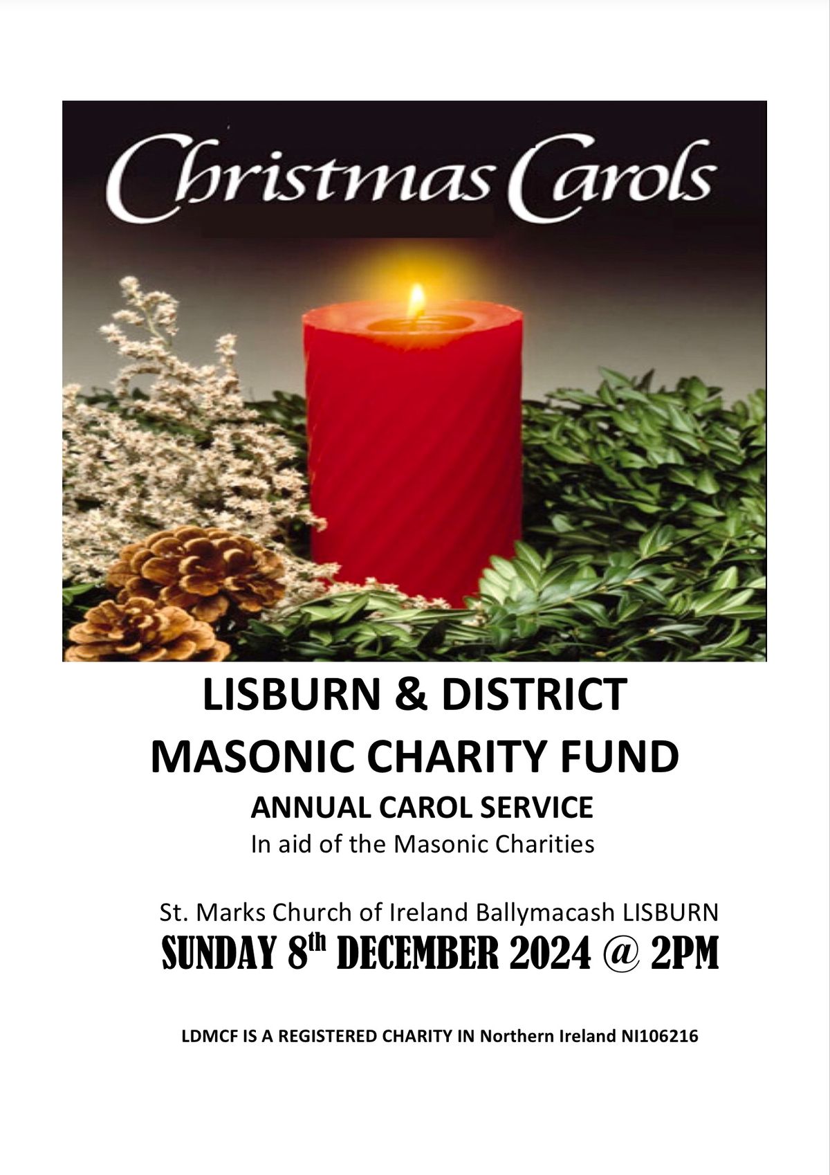 LISBURN & DISTRICT MASONIC CHARITY FUND ANNUAL CAROL SERVICE 