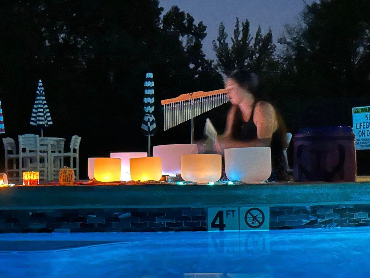 Glow Float and Sound Bath at The Lakehouse Inn Pool!