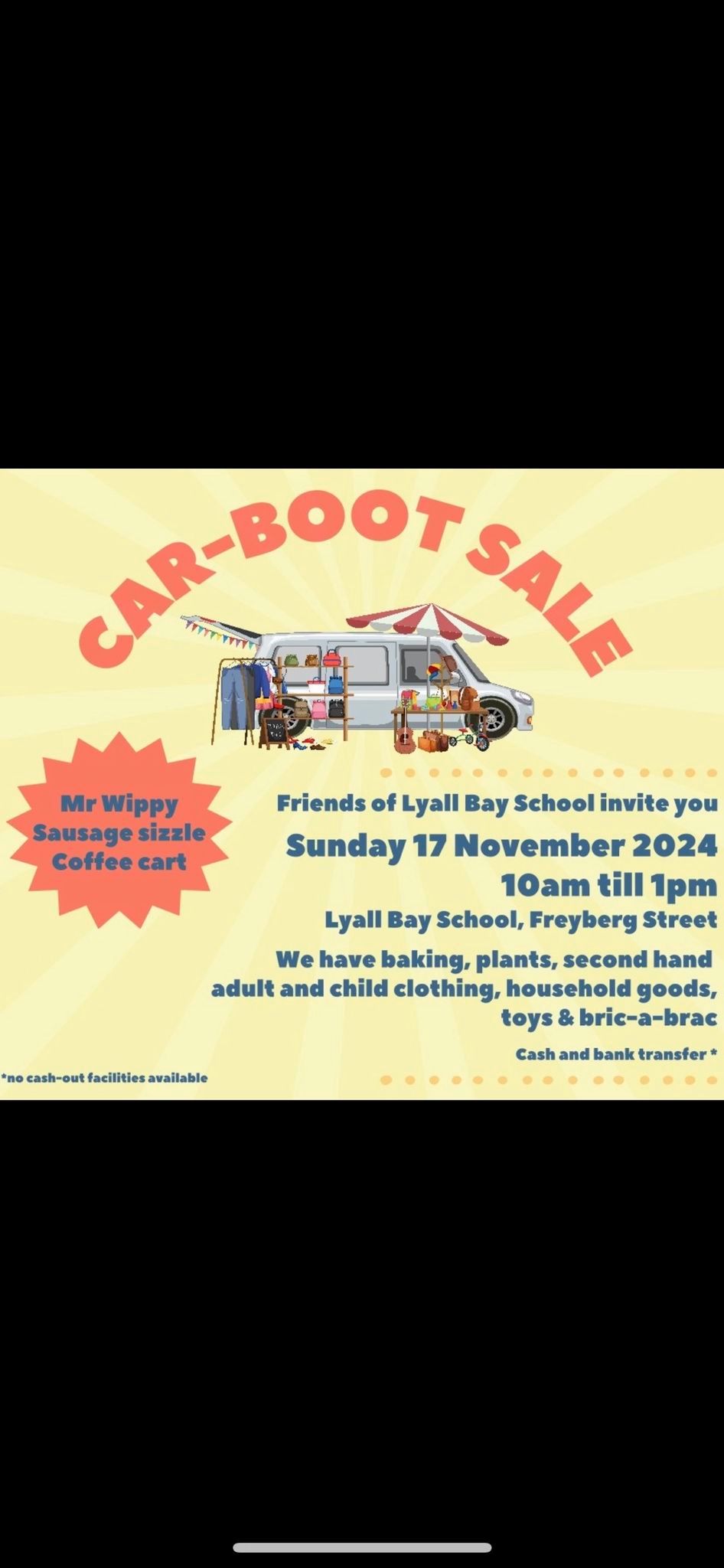 Car-boot sale at Lyall Bay School, Freyberg Street