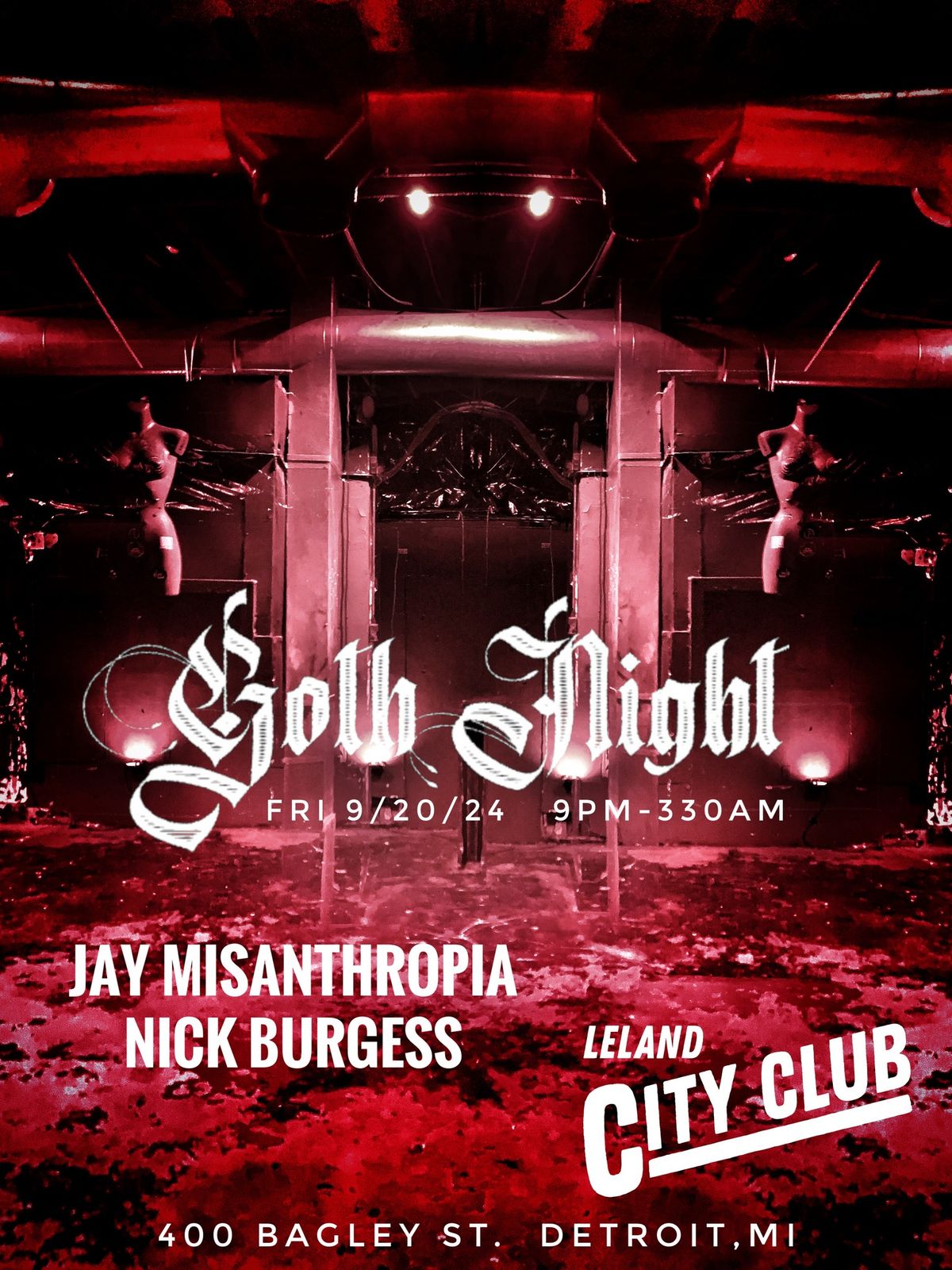 GOTH NIGHT FRI 9\/20\/24 CITY CLUB