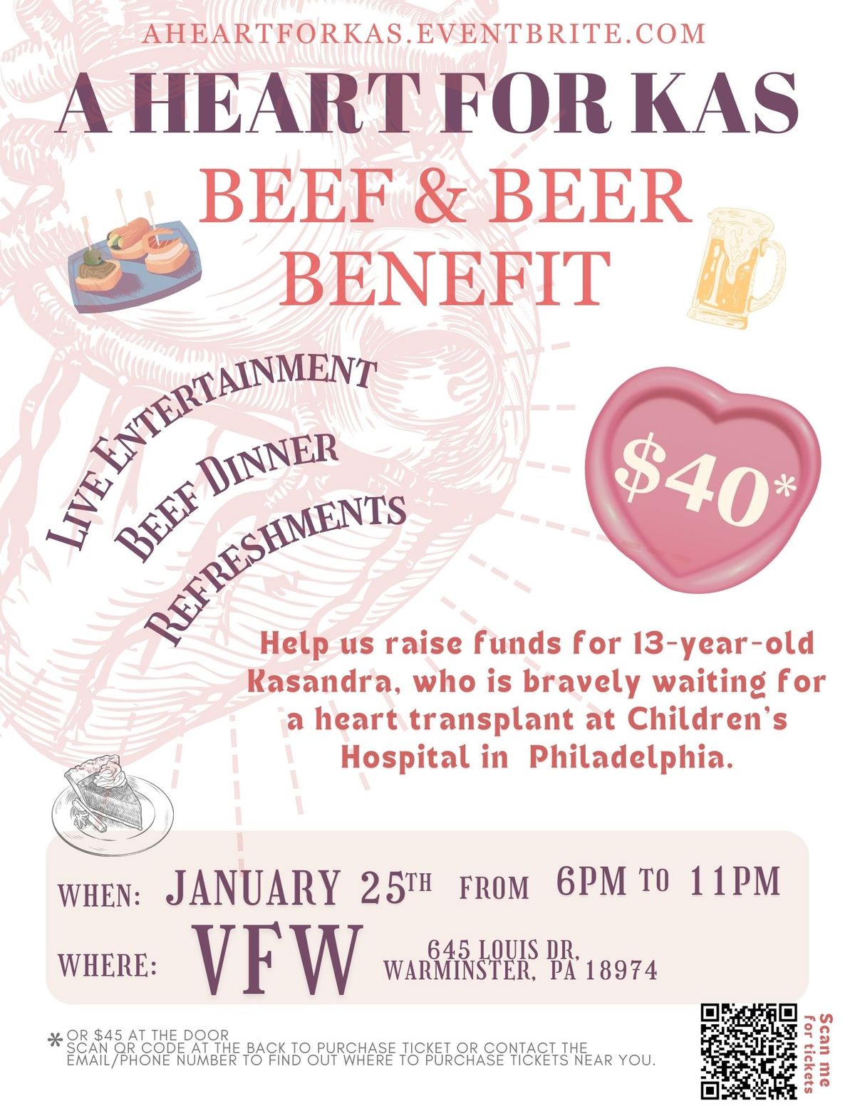 A HEART FOR KAS - Beef and Beer Fundraiser