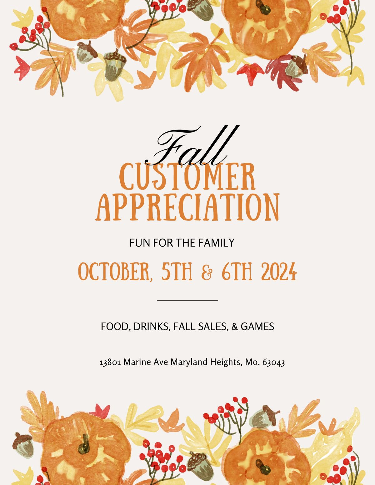 Fall Customer Appreciation