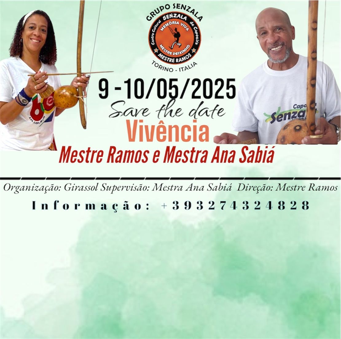 Viv\u00eancia de Capoeira com Mestre Ramos e Mestra Ana sabi\u00e1