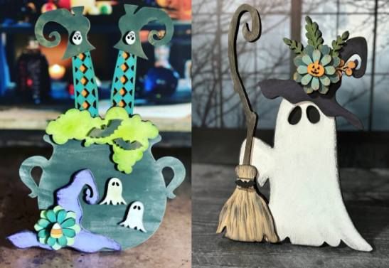 Workshop - Layered Wood Art ~ Oct 18, 2024 \u25cf Witch's Cauldron OR Ghost