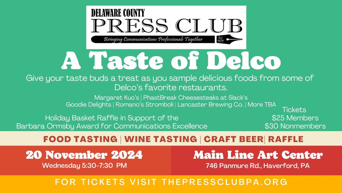 A Taste of Delco & Holiday Basket Raffle