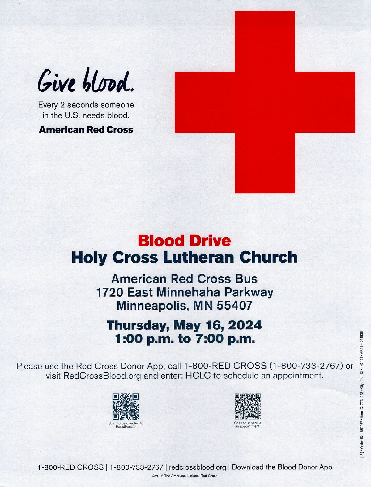 Blood Drive at Holy Cross