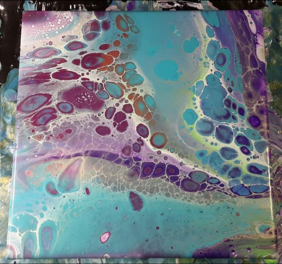 Acrylic Pouring 3 Techniques - 2 Canvases $90