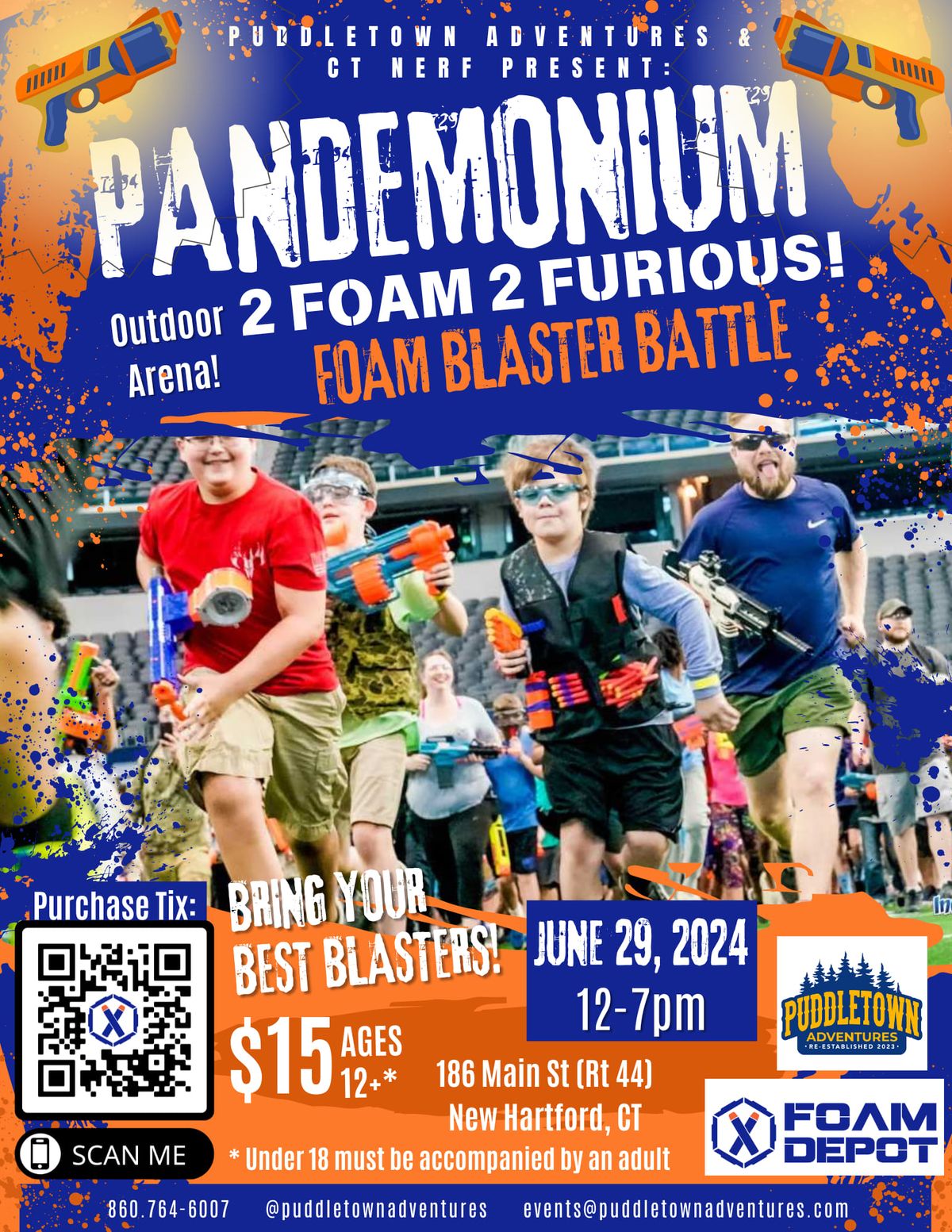 Pandemonium 2 @ Puddletown: A Foam Blaster Event!