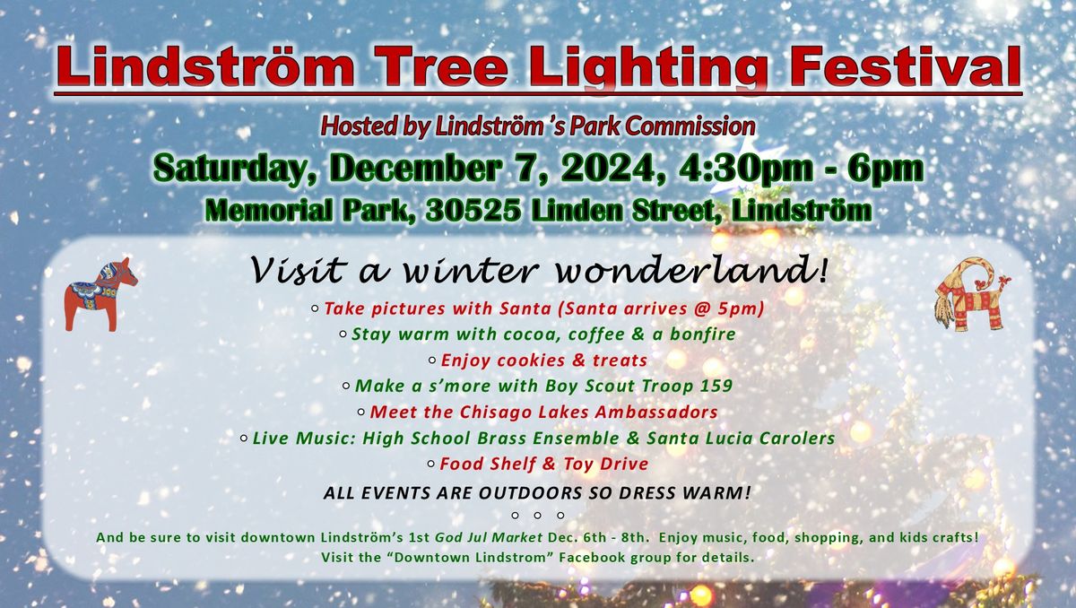 Lindstr\u00f6m Tree Lighting Festival